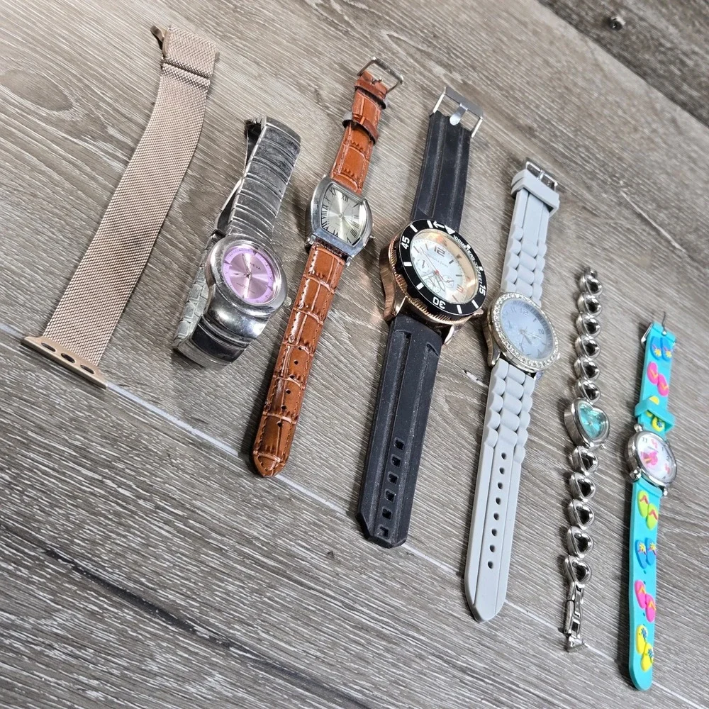 Women's Ladies Watch Lot  6 Kendall James Geneva Heart Wristwatches Mixed Styles